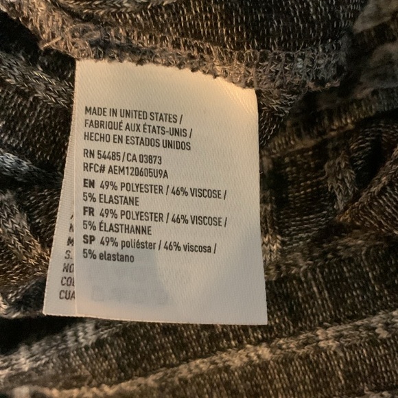 American Eagle Gray White Heathered Sweater Turtleneck Hi Low M - Picture 7 of 8